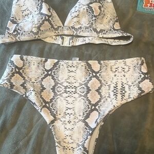 Snake Print Bikini Set